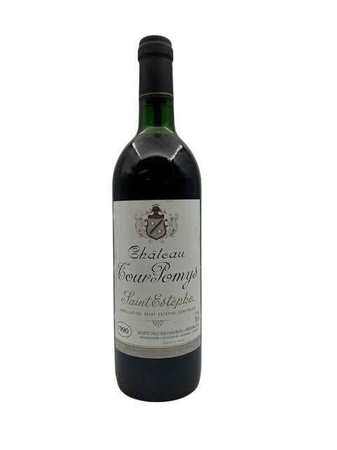 Bottle of Saint-Estèphe Château Courpomy 1990 red wine
