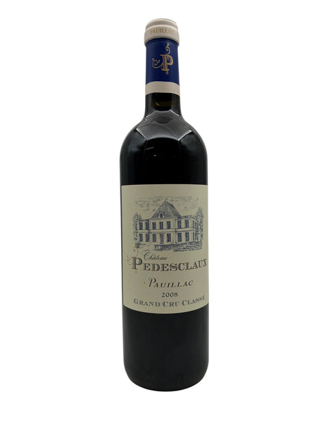 Bottle of Château Pedesclaux 2008 red wine