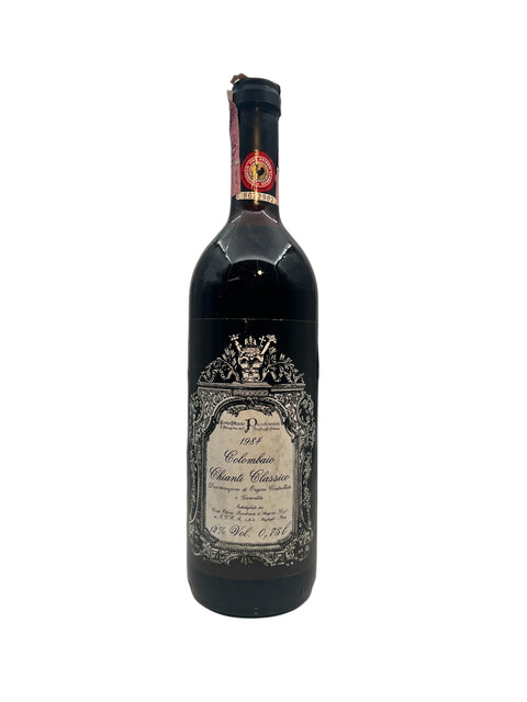 Bottle of Chianti Classico Colombaio 1984 red wine