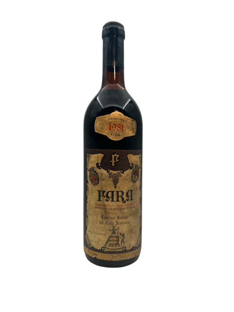 Fara Cantina Sociale 1981 red wine from Colli Novaresi