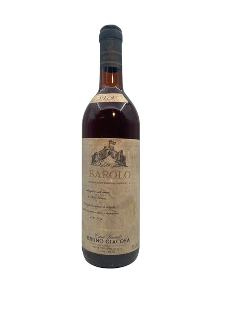 Bottle of Barolo Bruno Giacosa 1979 red wine