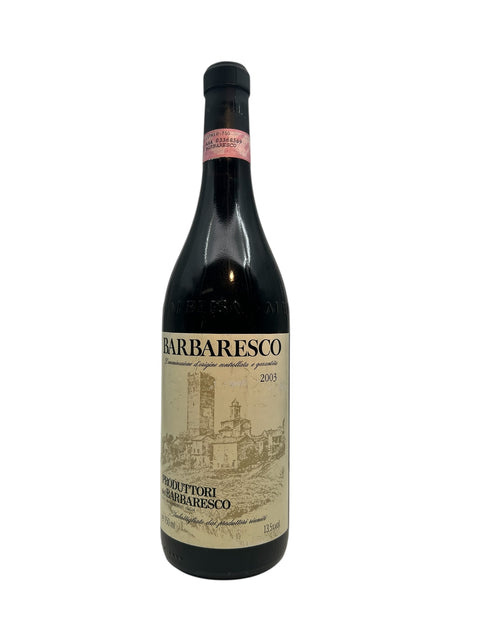Fles Barbaresco Produttori del Barbaresco 2003 rode wijn