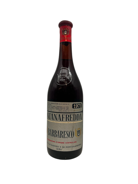 Barbaresco Fontanafredda 1971 - Italiaanse rode wijnfles