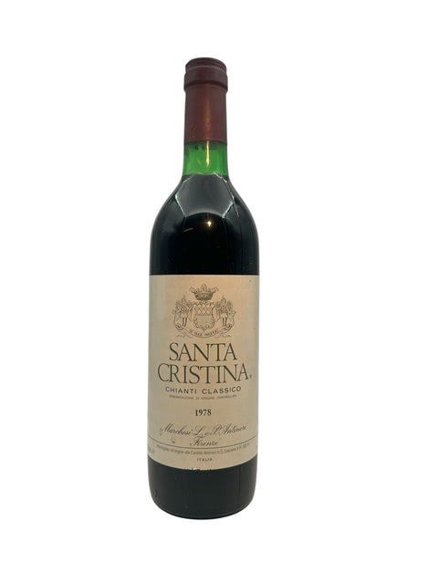 Fles Chianti Classico Santa Cristina 1978 rode wijn