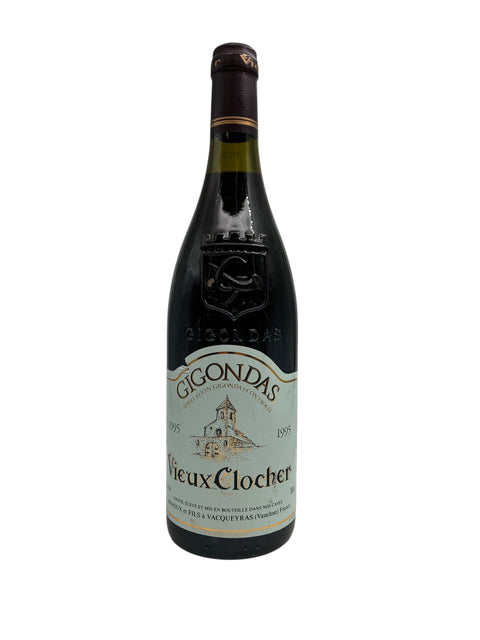 Flaska Gigondas Vieux Clocher 1995 rött vin
