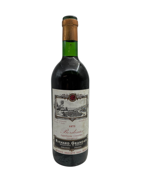 Flaska Bordeaux Richard Grandpais rött vin från 1975