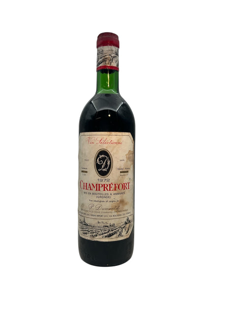 Champrefort P. Dumenil 1972 red wine bottle