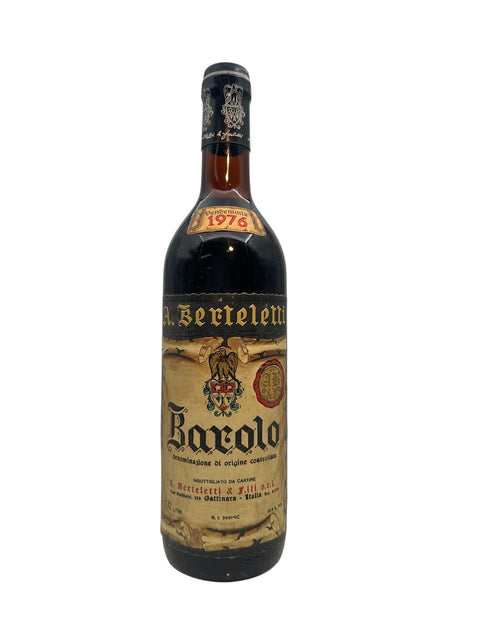 Barolo Berteletti 1976 bottle design and label