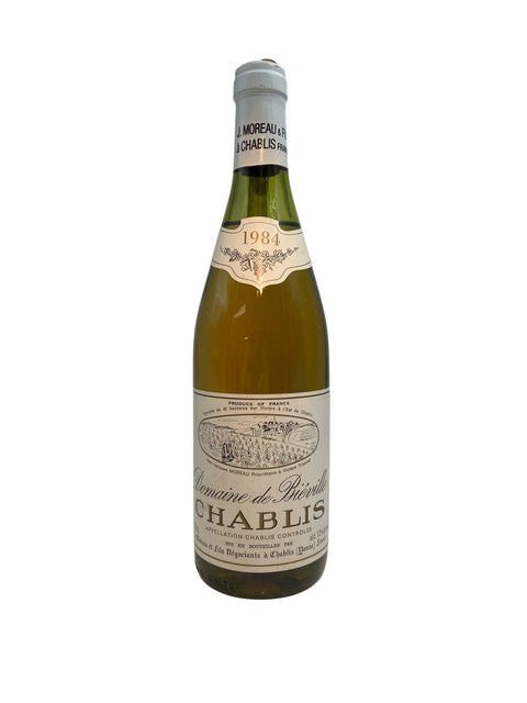 Flaske af Chablis Domaine de Bicéville 1984 hvidvin