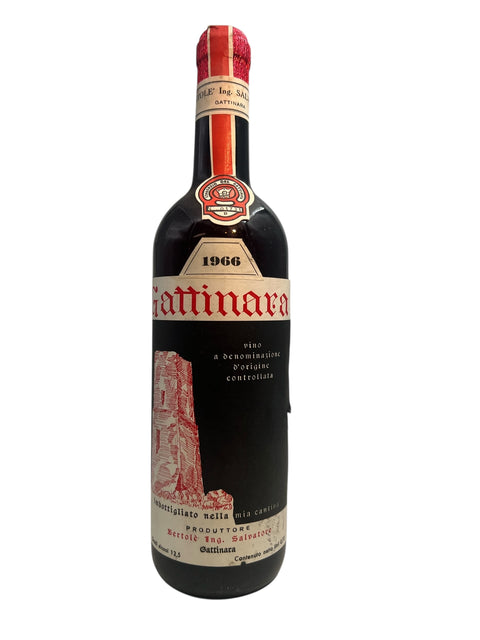 En flaske Gattinara Bertolo 1966 rødvin