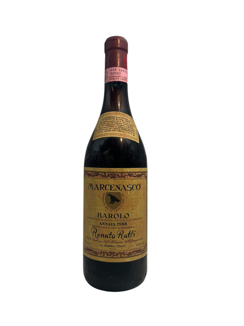 Bottle of Barolo Renato Ratti 1988 red wine