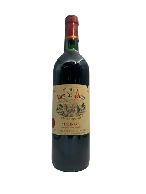 Bottle of Château Pey de Pont 1996 red wine