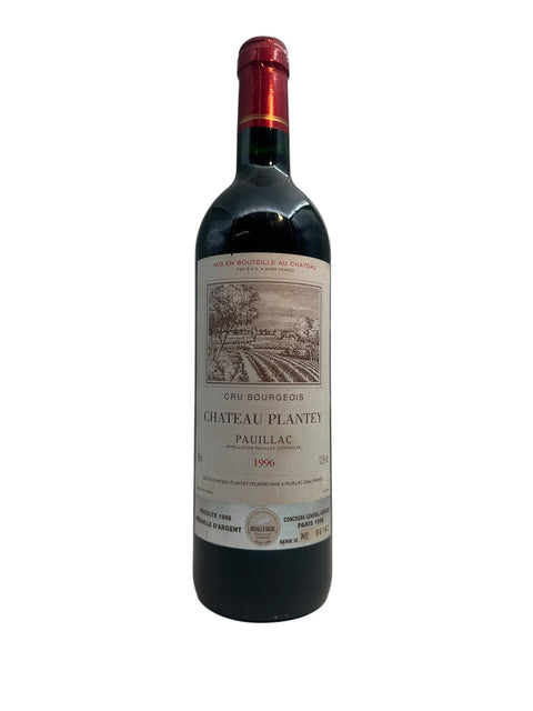 Bottle of Pauillac Chateau Plantey 1996
