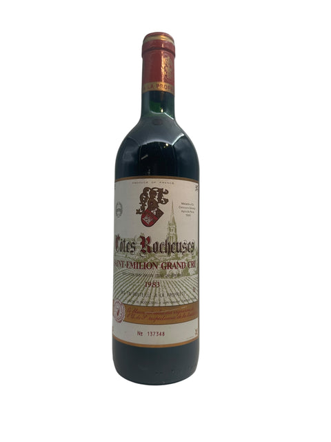 Bottle of Côtes Rocheuses Saint Émilion 1983 Grand Cru red wine