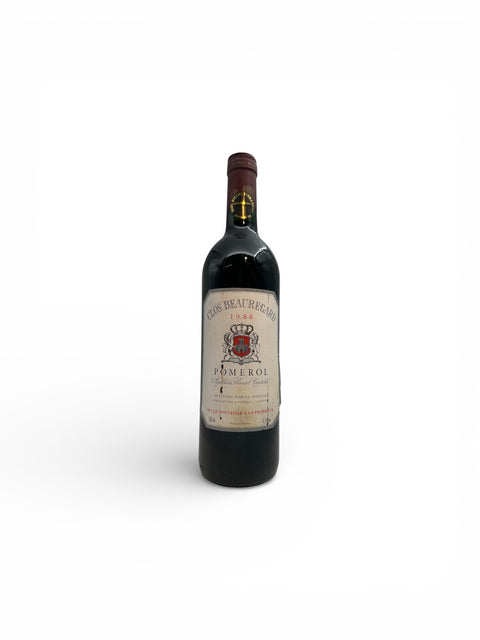 Fles Clos Beauregard Pomerol 1988 rode wijn