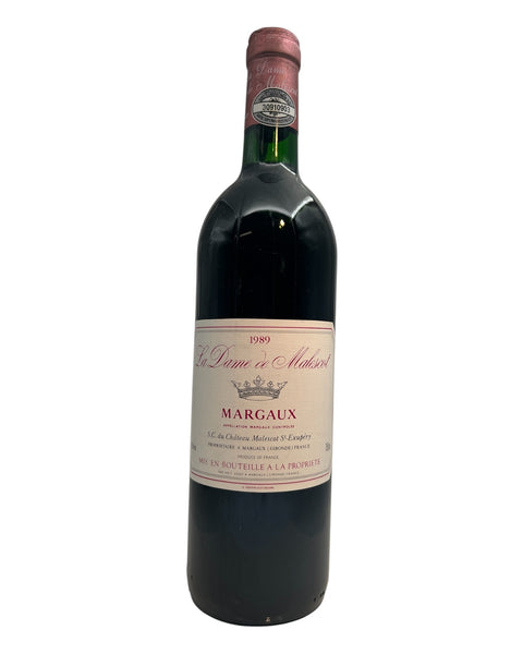 Bottle of La Dame de Malescot Margaux 1989
