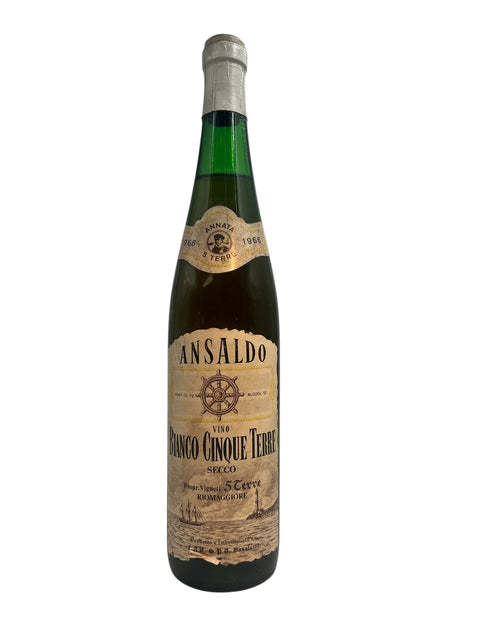 Flaske af Bianco Cinque Terre Ansaldo 1966 hvidvin