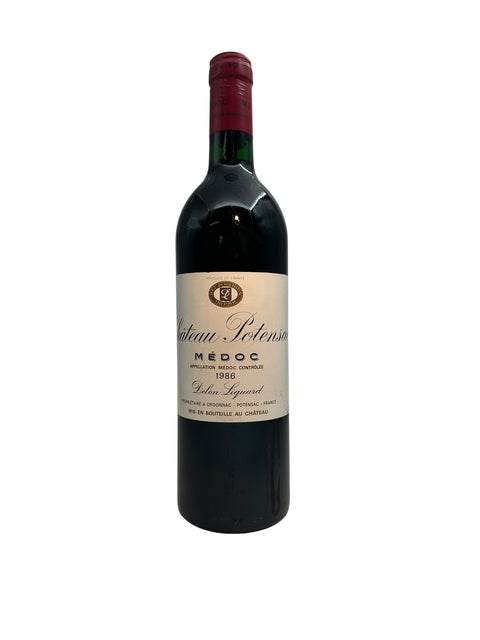 Flasche Rotwein Chateau Potensac Delon 1986