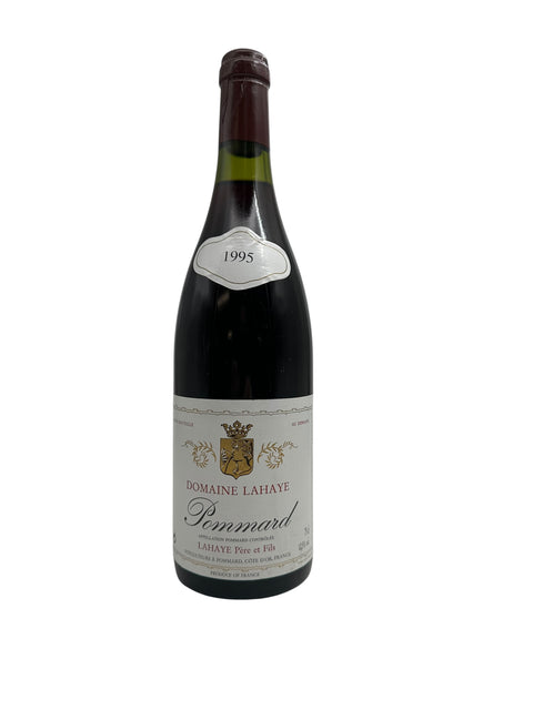 Flaska Pommard rött vin från Domaine Lahaye årgång 1995