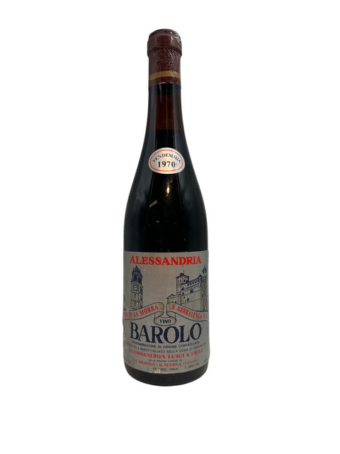 Fles Barolo Alessandria 1970 met etiket
