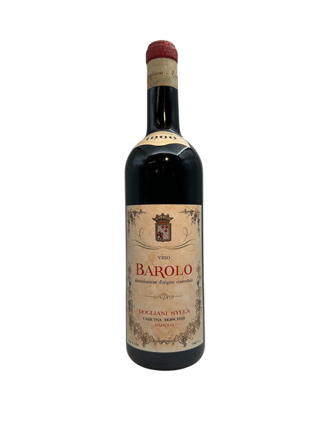 Fles rode wijn van Barolo Dogliani Sylla 1966