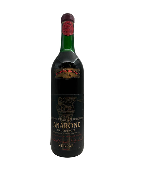 Bottle of Amarone Classico Negrar 1966 red wine