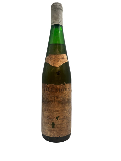 Flaske af Pinot Grigio Villadori 1981