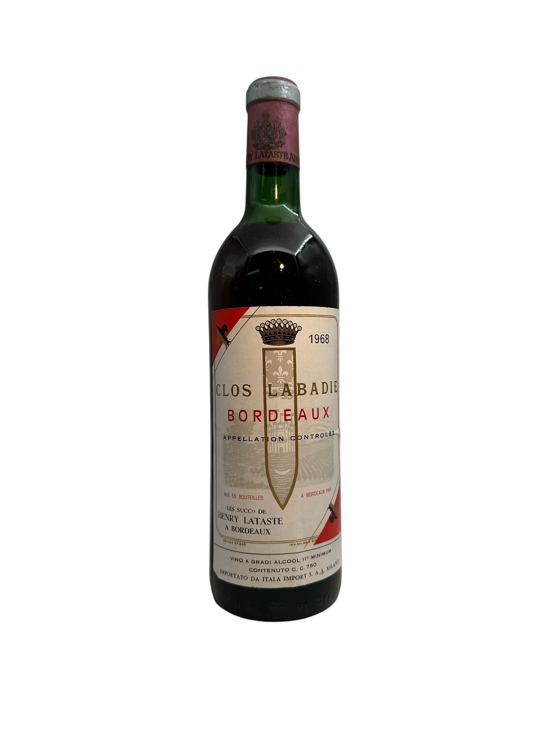 Wine 1968 - Well-kept vintage bottles - Bottles With History