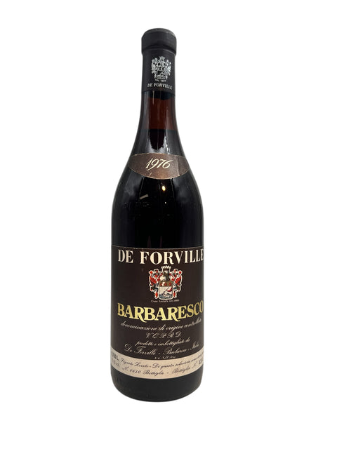 Pullo De Forville Barbaresco 1976 punaviiniä