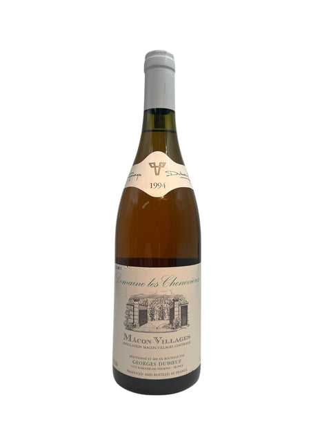 Flasche Mâcon-Villages Domaine des Chenevières 1994 Weißwein