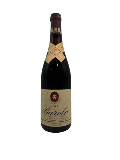 Bottle of Barolo Tenuta Cerequio 1970 red wine