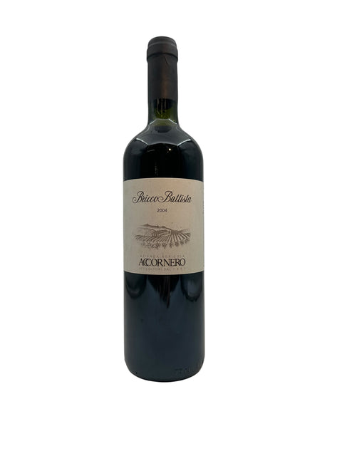 Bricco Battista Accornero 2004 red wine bottle