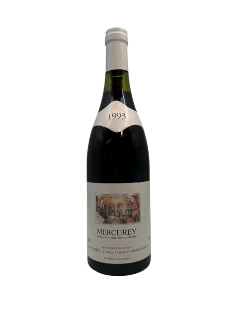 Bottle of Mercurey Jean Gamet 1993 red wine