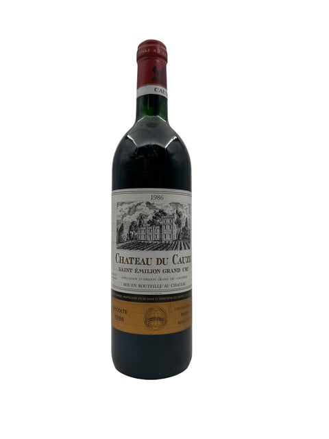 Bouteille de vin rouge Château du Cauze 1986 Saint Émilion Grand Cru