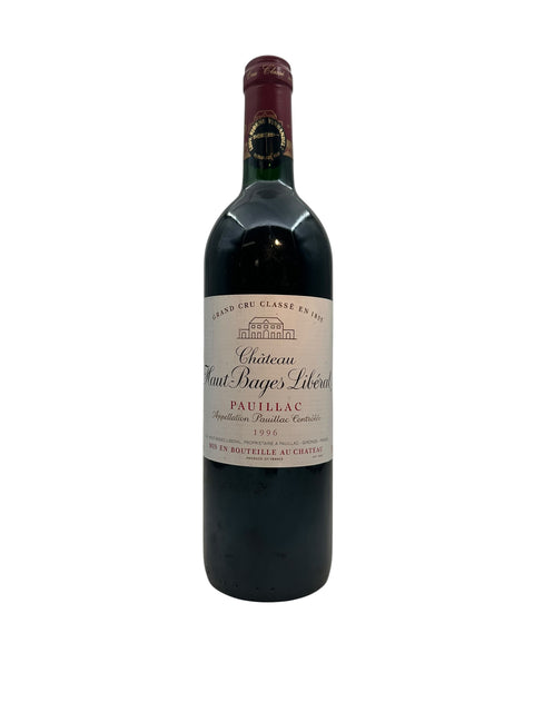 Flaske af Château Haut-Bages Libéral 1996 rødvin fra Pauillac