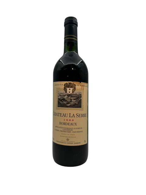 Flasche Bordeaux Chateau La Serre 1988 Rotwein