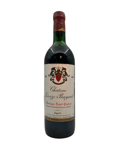 Flasche Rotwein Château Laroze Bayard 1988