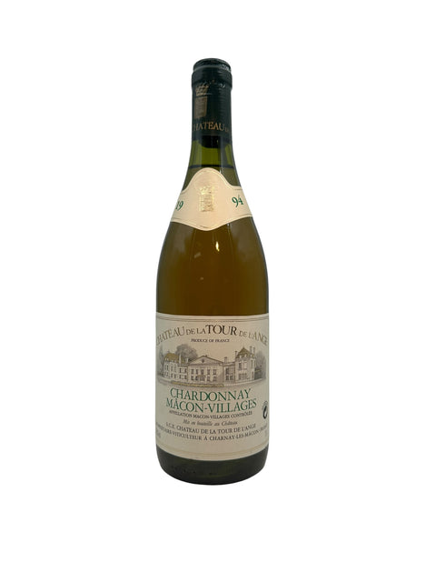 Pullo Chardonnay Château de la Tour de l'Ange 1994 valkoviiniä