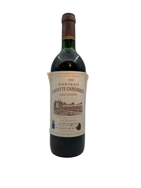 Bouteille Château Laffitte Carcasset Saint-Estèphe 1988