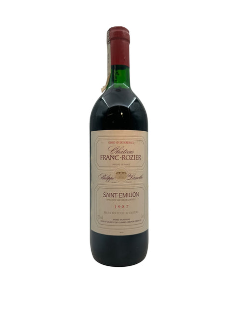 Flasche Rotwein Saint-Emilion Château Franc-Rozier 1987