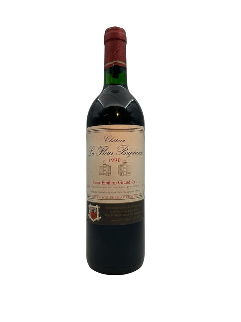 Bottle of La Fleur Bigaroux Château 1990 red wine