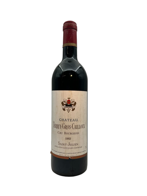 Pullo Chateau Terrey-Gros-Cailloux 1983 punaviiniä