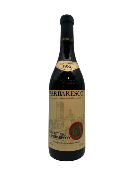 Flaske af Barbaresco rødvin fra Produttori del Barbaresco årgang 1986