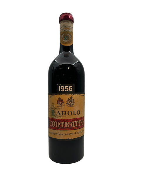 Flaske af Barolo Contratto fra 1956 i elegant design