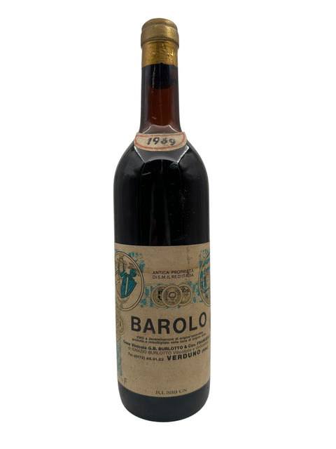 Flaske af Barolo rødvin fra GB Burlotto 1969
