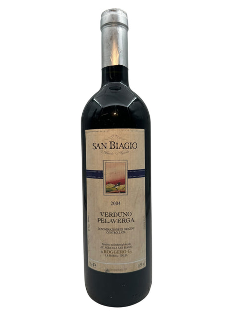 Flasche Rotwein Verduno Pelaverga San Biagio 2004