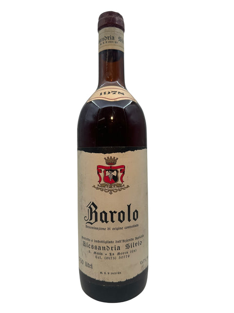 Barolo Alessandria Silvio 1978 Flasche