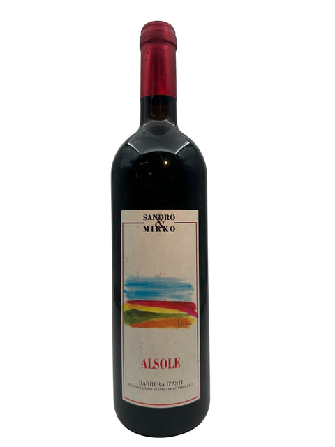 Fles Alsole Sandro & Mirko Barbera d'Asti rode wijn