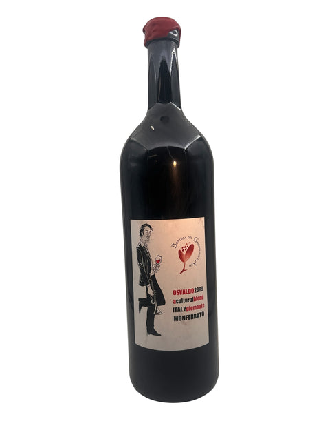 Fles Osvaldo Bottega del Grignolino 2009 rode wijn uit Monferrato