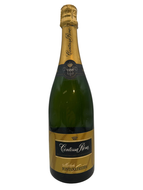 Fles Contessa Rosa Fontanafredda mousserende wijn uit 1995